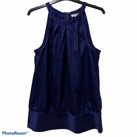 Calvin Klein Sleeveless Polka Dot Top M - Picture 1 of 4